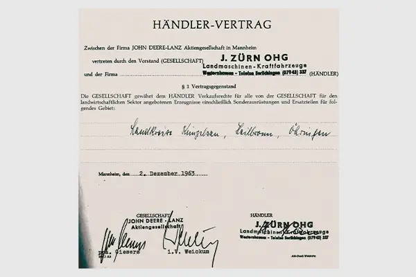 Zürn Händlervertrag