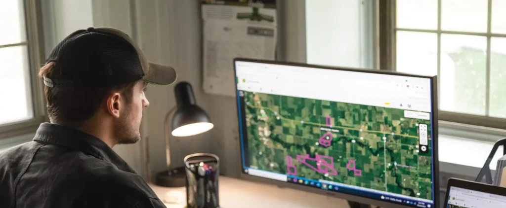 Mann nimmt an Online-Schulung teil